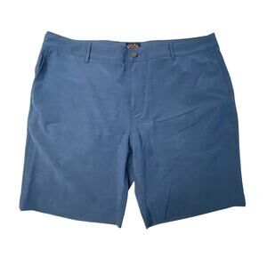 Faherty‎ All Day Chino Shorts Men's Blue Size 40 Blue Lightweight Belt Loops
